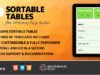 Addon für sortierbare Tabellen für WPBakery Page Builder (früher Visual Composer)