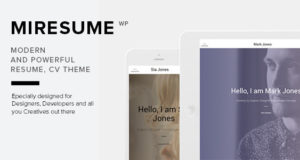 Miresume – Lebenslauf, Lebenslauf und Portfolio-WordPress-Template