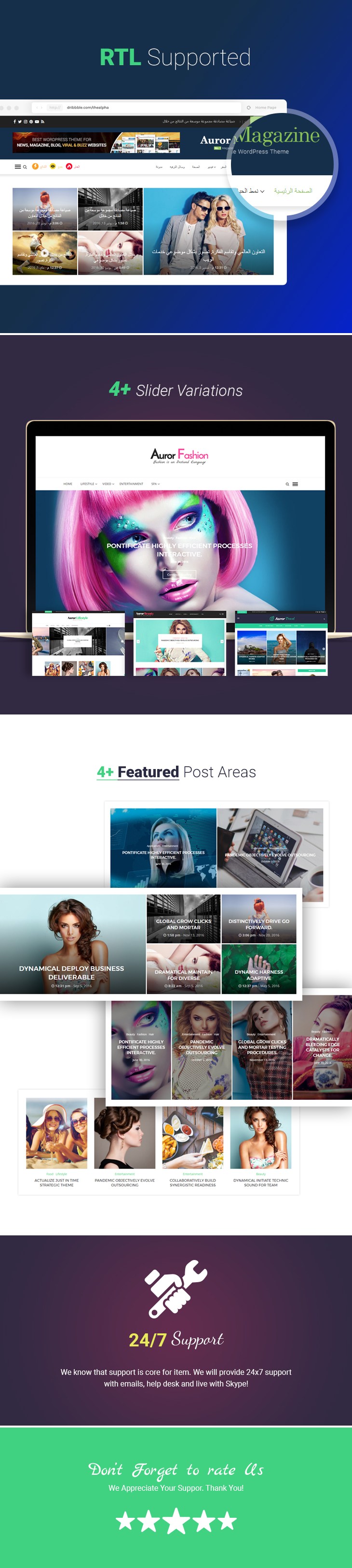 Auror- ​​Blog Magazine WordPress Vorlage - 4
