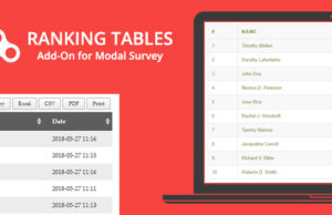 Ranglistentabellen – Modal Survey Add-on