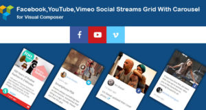 WPBakery Page Builder – Facebook, YouTube-Kanal, Social Streams von Vimeo mit Karussell