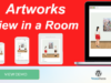 WooCommerce Artworks-Ansicht im Raum