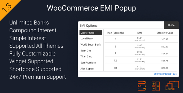 WooCommerce EMI Popup