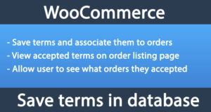 Woocommerce speichert die Allgemeinen Geschäftsbedingungen in der Datenbank