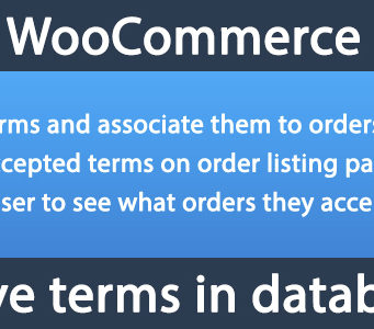 Woocommerce speichert die Allgemeinen Geschäftsbedingungen in der Datenbank