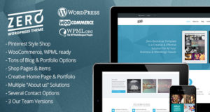 Zero – Responsive Parallax, Multipurpose, Portfolio, Creative, Blog – WordPress – Vorlage mit Shop