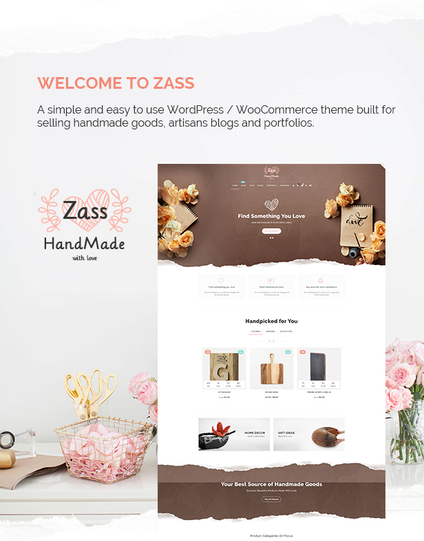 Zass - WooCommerce Layout für handgefertigte Künstler und Kunsthandwerker - 2