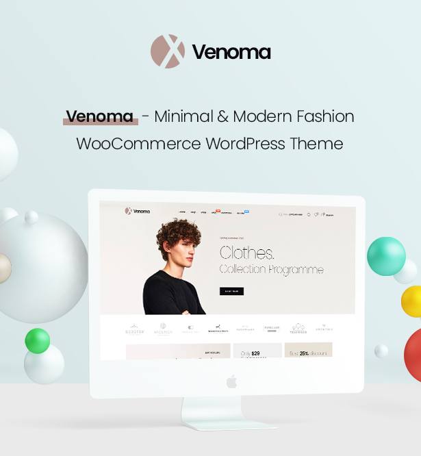 Beeindruckendes Venoma Fashion WooCommerce WordPress Template 2019