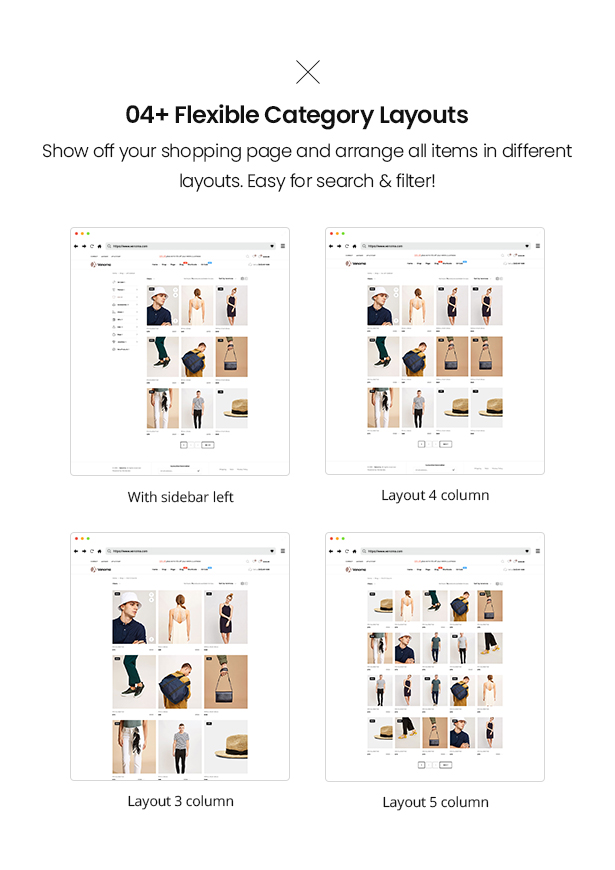 04 Kategorienlayouts Venoma Fashion WooCommerce WordPress Template