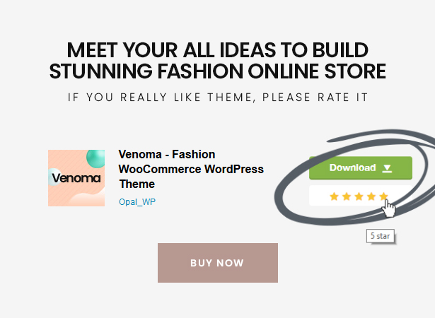 Venoma Leistungsstarke Mode Shopping WordPress WordPress Template