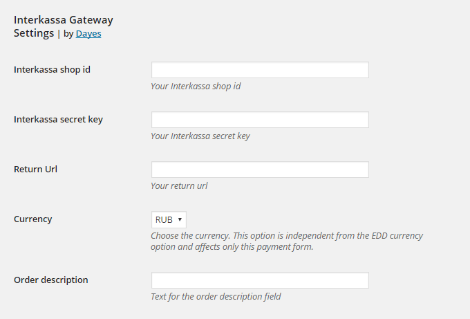 Interkassa Payment Gateway für EDD - 4