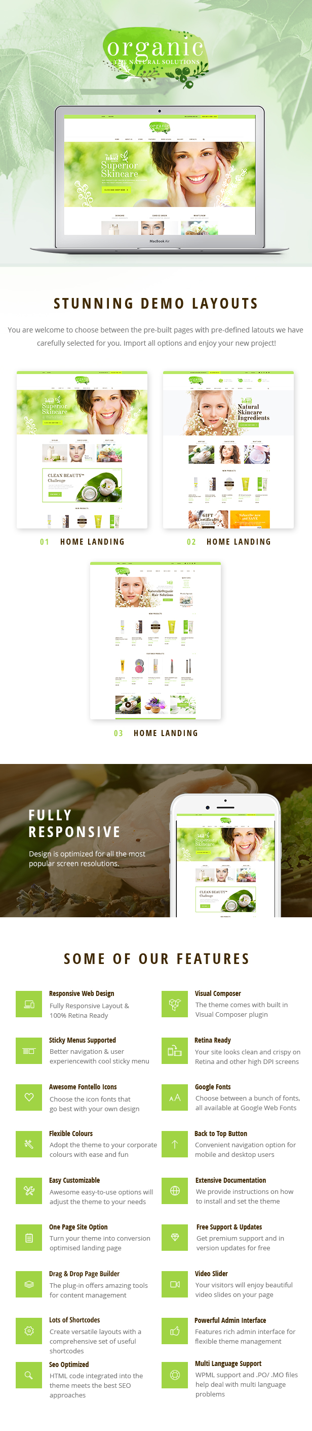 Organic Beauty Store & Naturkosmetik WordPress Vorlage - 2