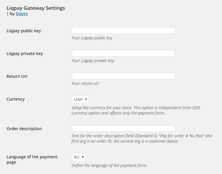 Liqpay Payment Gateway für EDD - 4