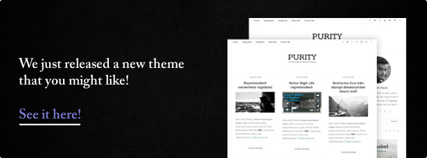 Reinheit - Sauberes und minimales Blog-WordPress-Layout