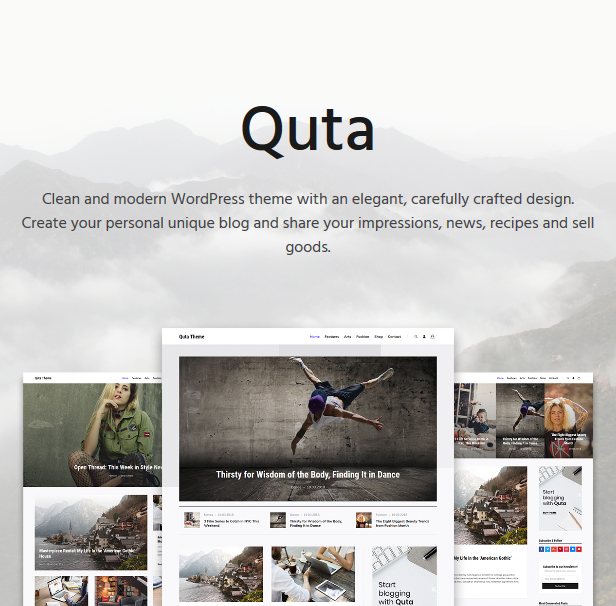Quta - Ein WordPress Blog & Shop Layout - 1