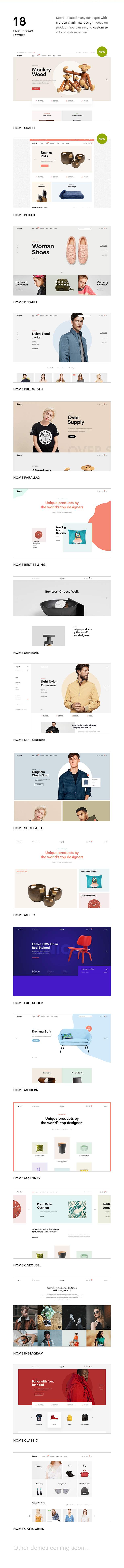 Supro - Minimalistisches AJAX WooCommerce WordPress Vorlage - 8
