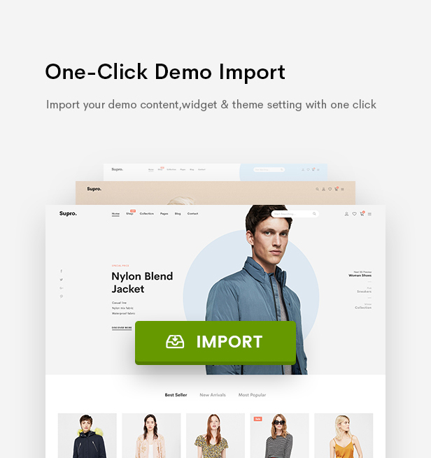 Supro - Minimalistisches AJAX WooCommerce WordPress Vorlage - 12