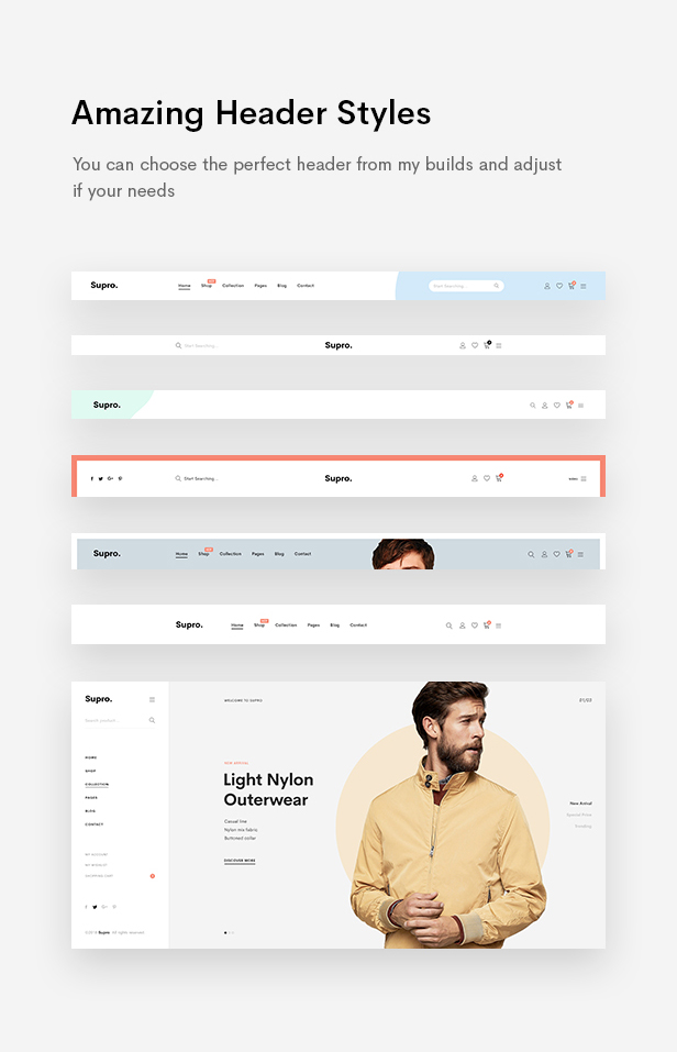 Supro - Minimalistisches AJAX WooCommerce WordPress Vorlage - 14
