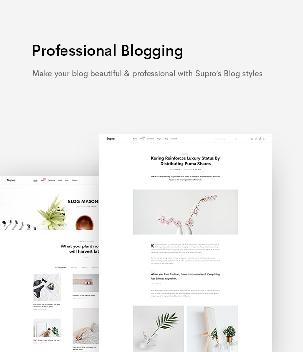 Supro - Minimalistisches AJAX WooCommerce WordPress Vorlage - 20