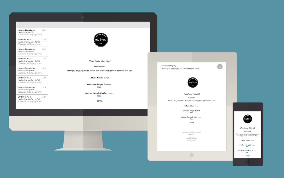 Kundenspezifische E-Mails für einfache digitale Downloads - 2