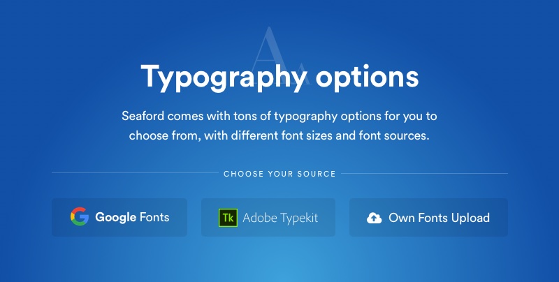 Seaford-Typografieoptionen