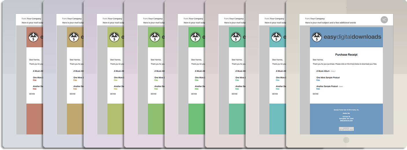 Kundenspezifische E-Mails für einfache digitale Downloads - 1