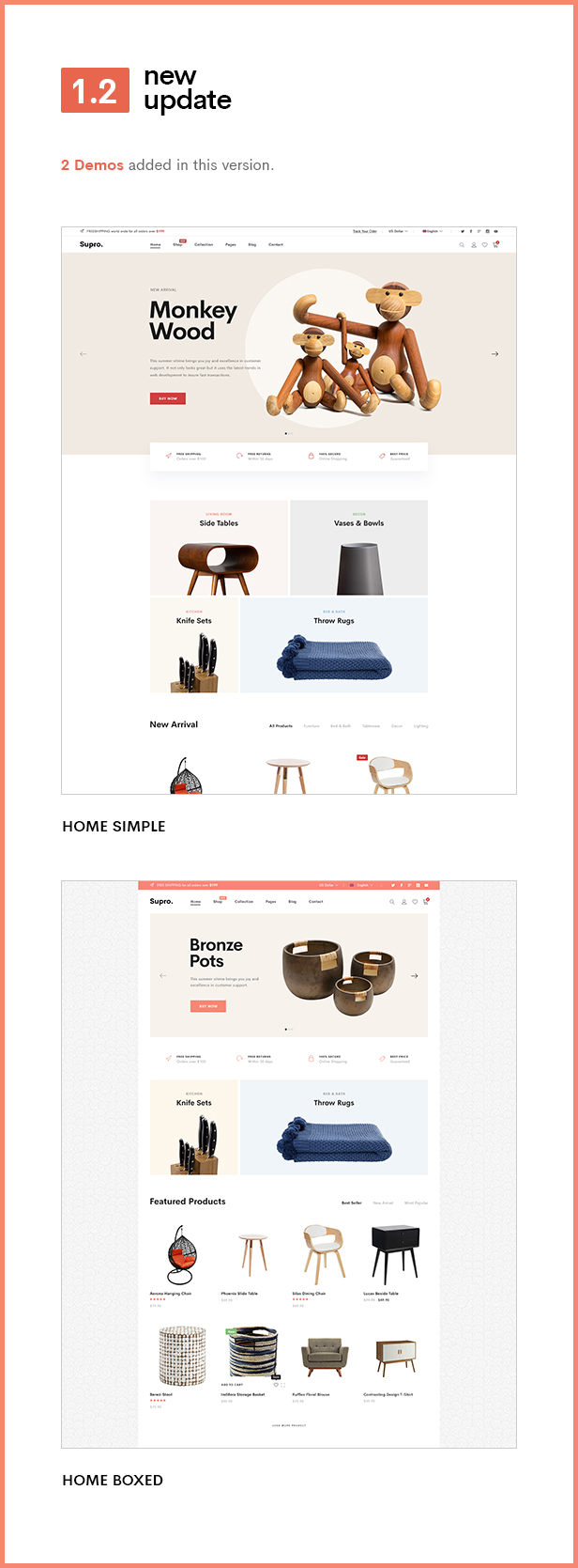 Supro - Minimalistisches AJAX WooCommerce WordPress Vorlage - 6