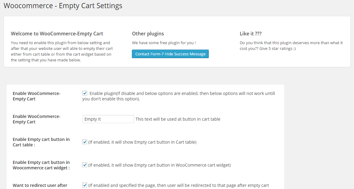 WooCommerce leeres Cart-Backend