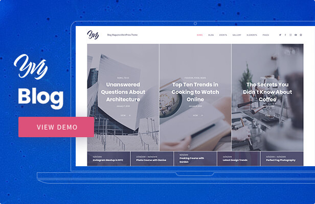 Yvy - Blog WordPress Vorlage