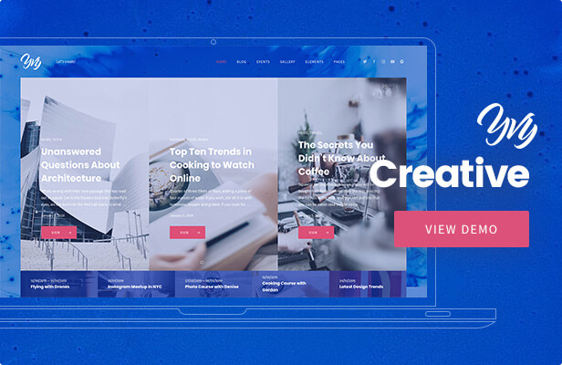 Yvy - Kreatives Blog- / Magazin-WordPress-Vorlage
