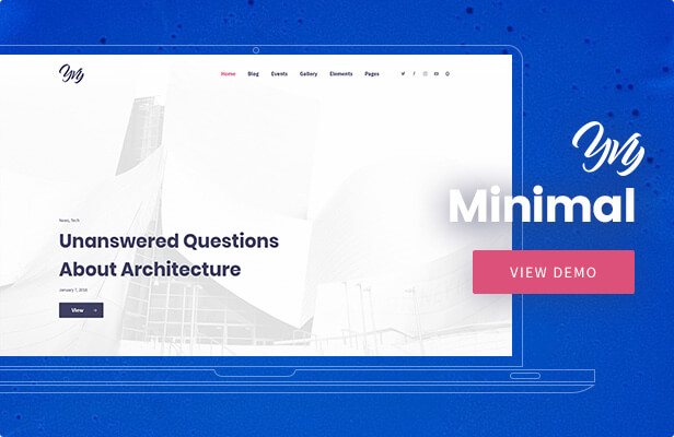Yvy - Minimales Blog / Magazin WordPress Vorlage