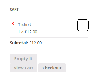 WooCommerce leerer Einkaufswagen