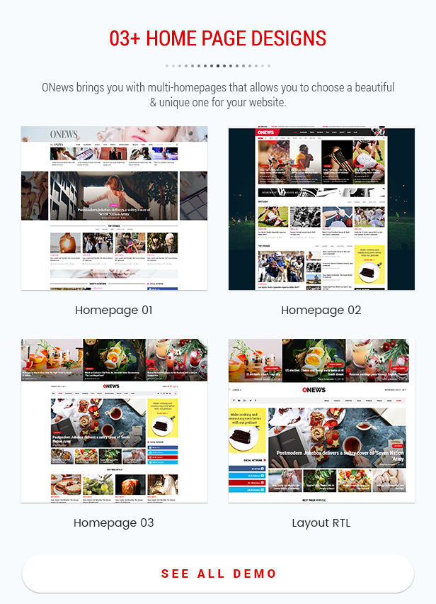 SW ONews - Nachrichten, Zeitungen, Magazine Layout