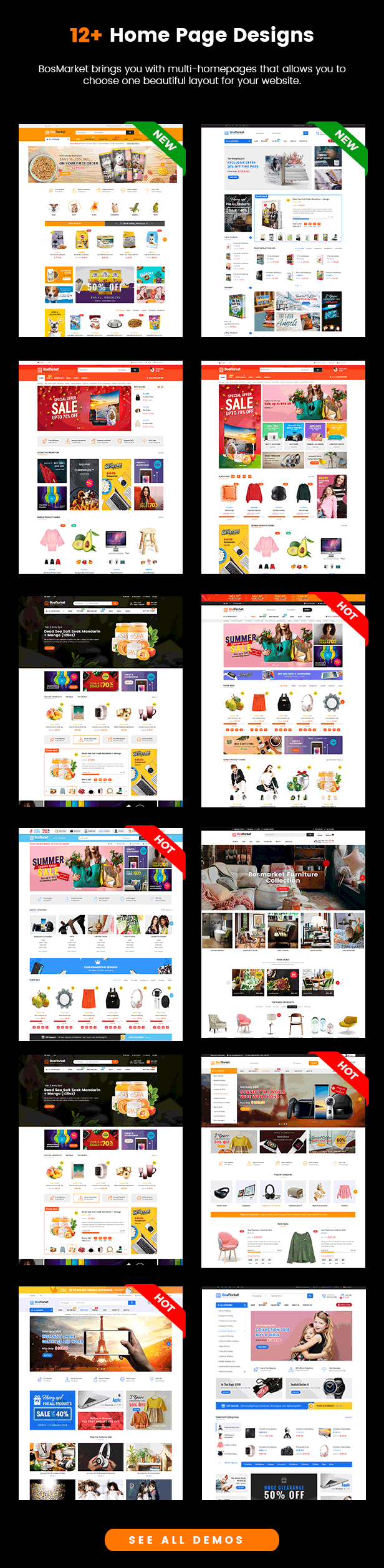 SW BosMarket - WooCommerce Vorlage