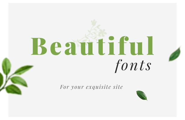 Organic Store WordPress-Template - Schöne Schriftarten