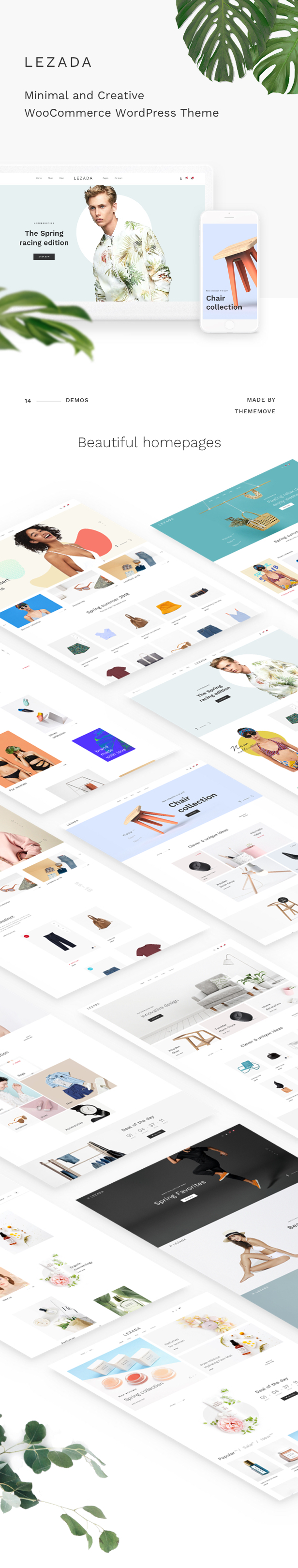 Fashion WooCommerce WordPress Layout - wunderschön gestaltete Homepages