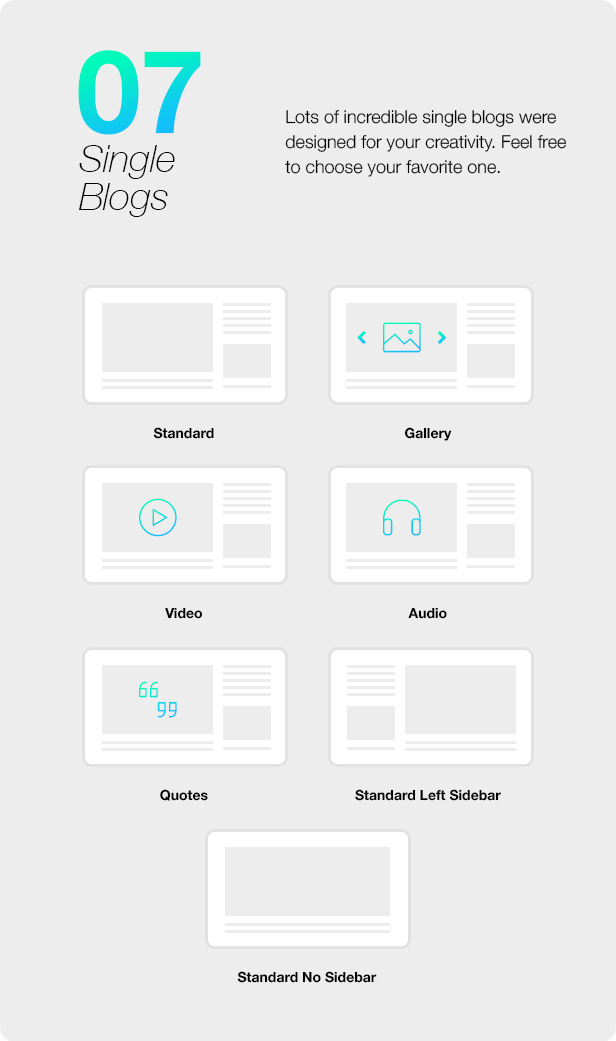 Interior Design WordPress Layout - 7 einzelne Blogs