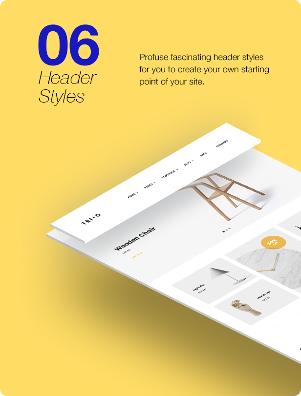 Innenarchitektur WordPress Layout - 6 Header-Stile