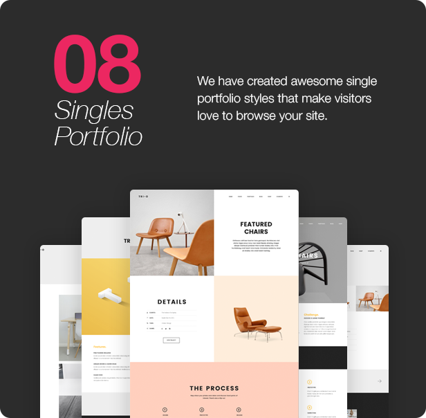 Interior Design WordPress Layout - 8 Einzelmappe