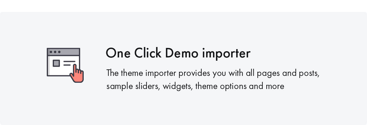 Konte WordPress Layout unterstützt den Import mit einem Klick