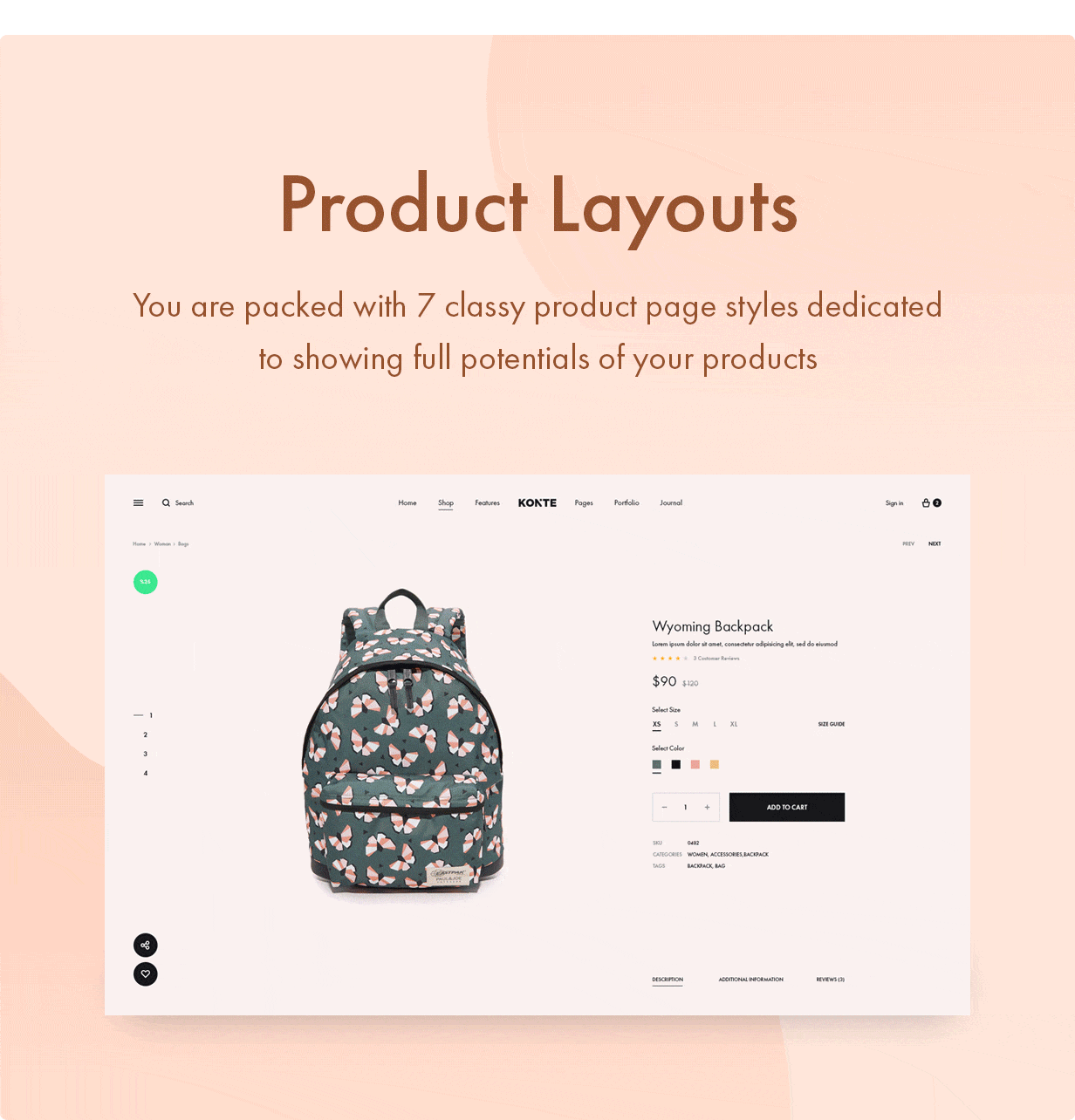 Konte WordPress Layout - Produktlayouts