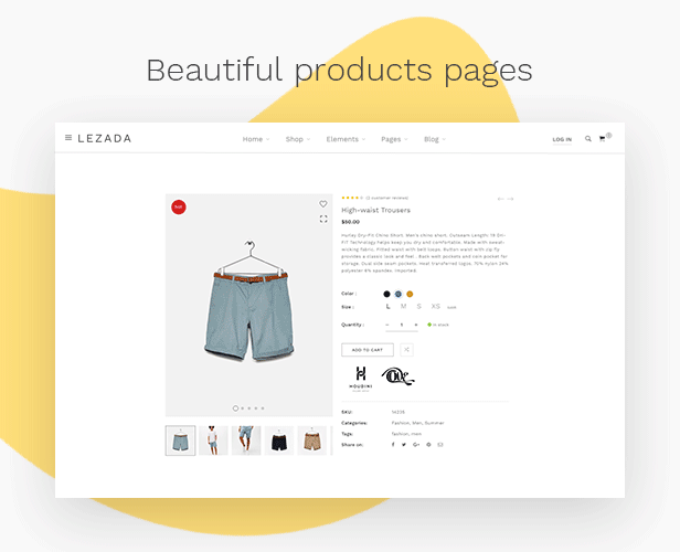 Fashion WooCommerce WordPress Layout - einzelne Produktlayouts