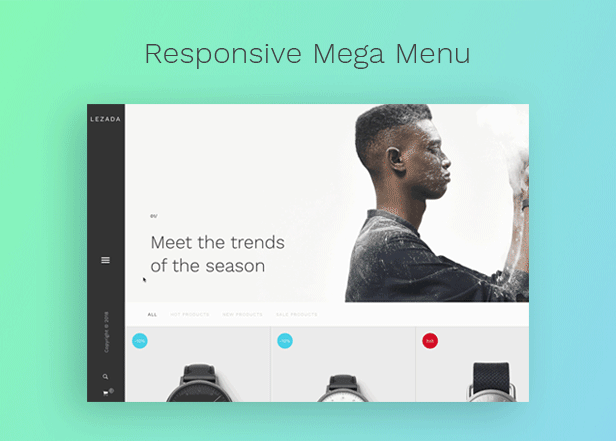 Mode WooCommerce WordPress Layout - Responsive Mega-Menüs