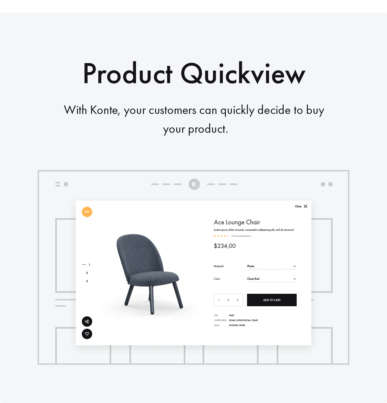 Konte WordPress Layout Produkt Schnellansicht