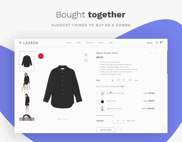 Fashion WooCommerce WordPress Layout - Bundle-Kauf - Upsale-Funktionen