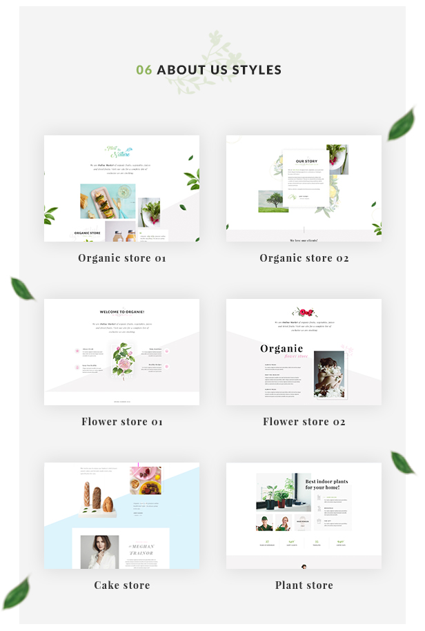 Organic Store WordPress-Template - Über uns Seite