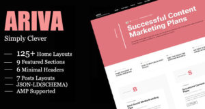 Ariva – Einfaches textbasiertes WordPress-Blog-Vorlage