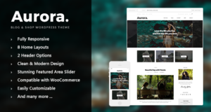 Aurora – Lifestyle Blog und Shop WordPress Template