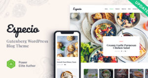 Especio | Gutenberg Food Blog WordPress Template