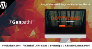 Ganpathi – Responsive App Landing Page WordPress-Template